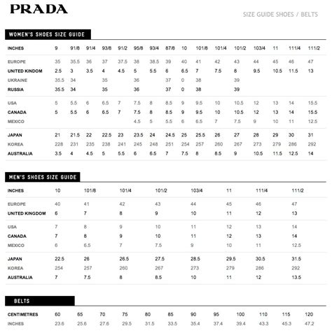 prada size chart|prada clothing size chart.